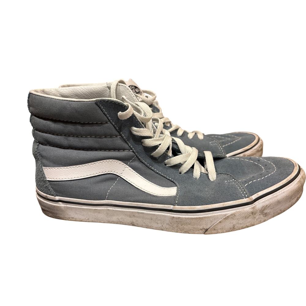 Gray/light blue high top vans size 10 1/2